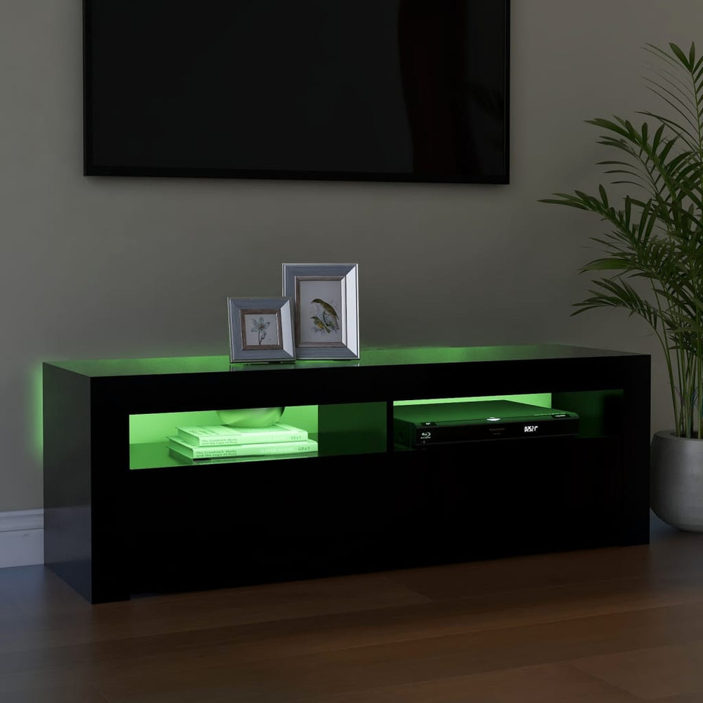 Tv-meubel met LED-verlichting 120x35x40 cm zwart MeubelReus