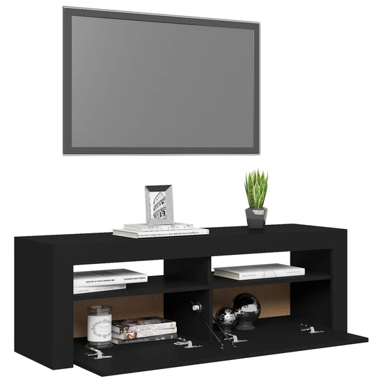 Tv-meubel met LED-verlichting 120x35x40 cm zwart MeubelReus