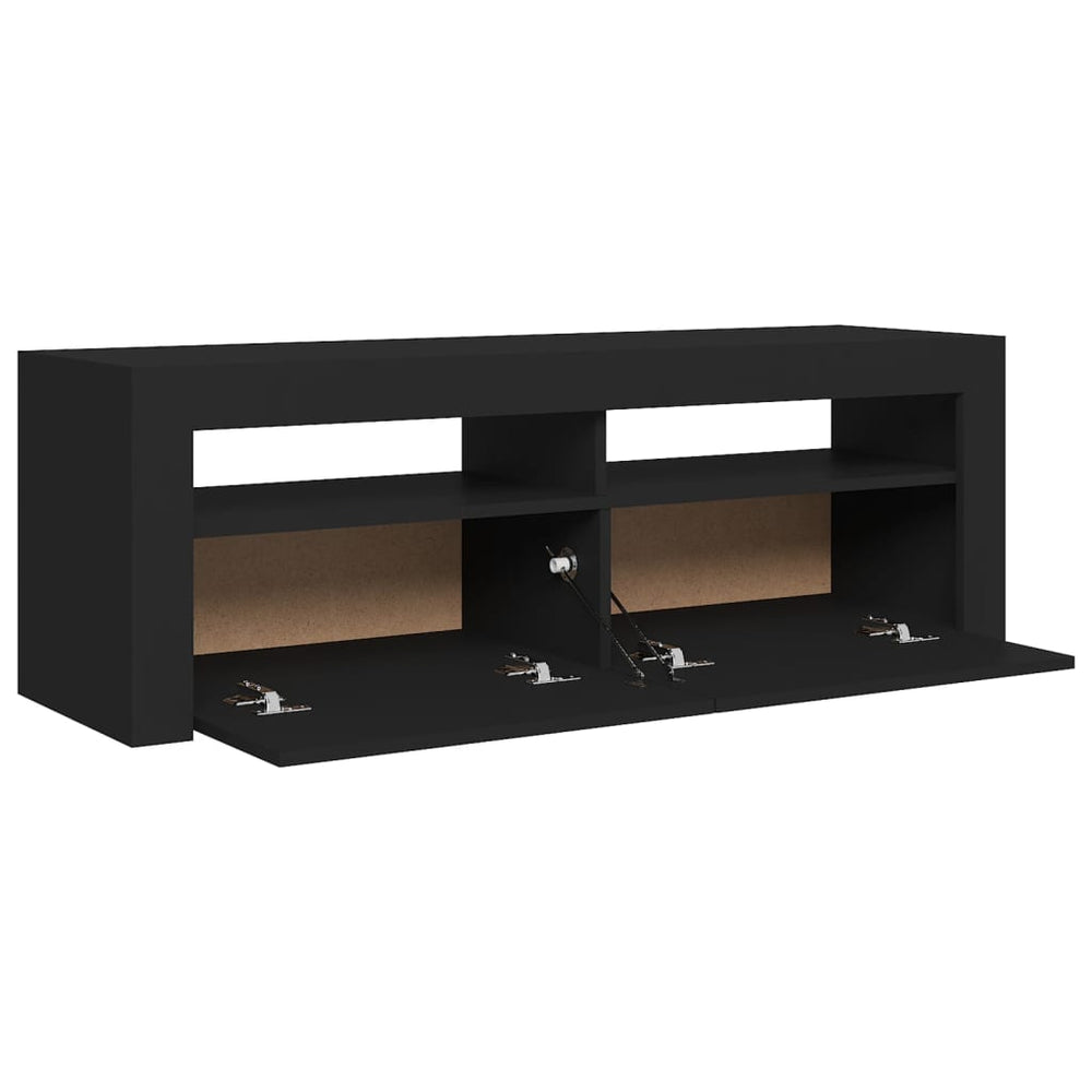 Tv-meubel met LED-verlichting 120x35x40 cm zwart MeubelReus