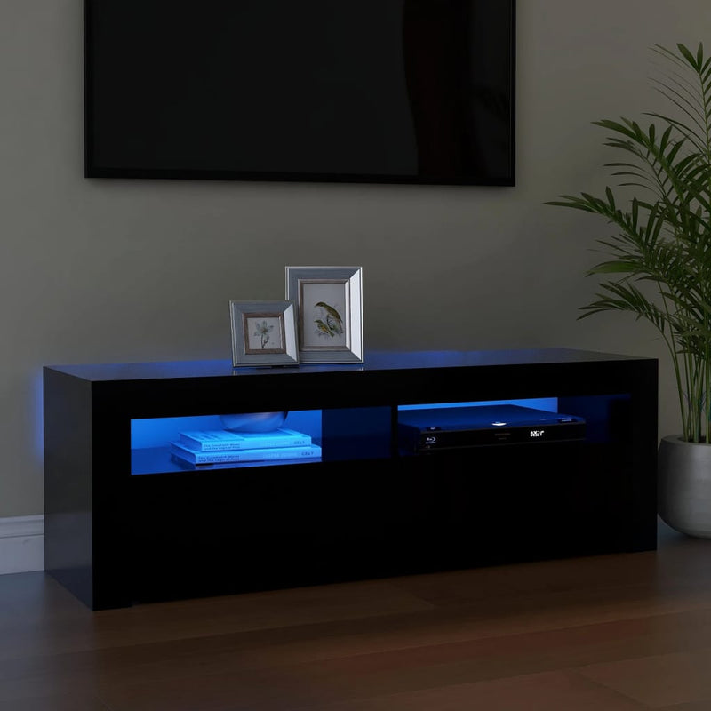 Tv-meubel met LED-verlichting 120x35x40 cm zwart MeubelReus