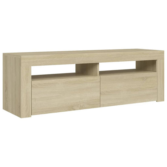 Tv-meubel met LED-verlichting 120x35x40 cm sonoma eikenkleurig MeubelReus