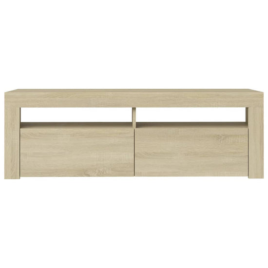 Tv-meubel met LED-verlichting 120x35x40 cm sonoma eikenkleurig MeubelReus