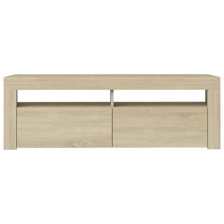 Tv-meubel met LED-verlichting 120x35x40 cm sonoma eikenkleurig MeubelReus