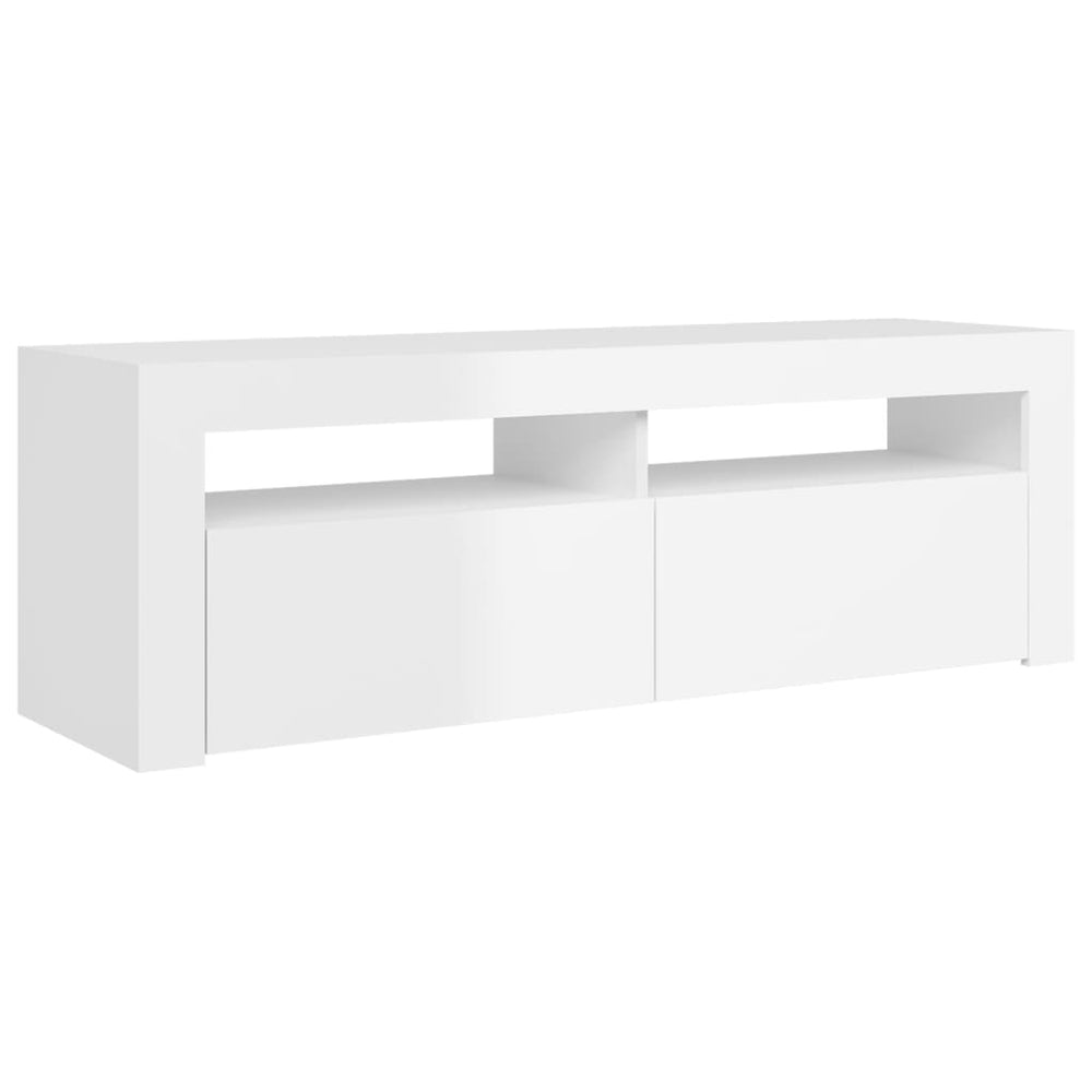 Tv-meubel met LED-verlichting 120x35x40 cm hoogglans wit MeubelReus
