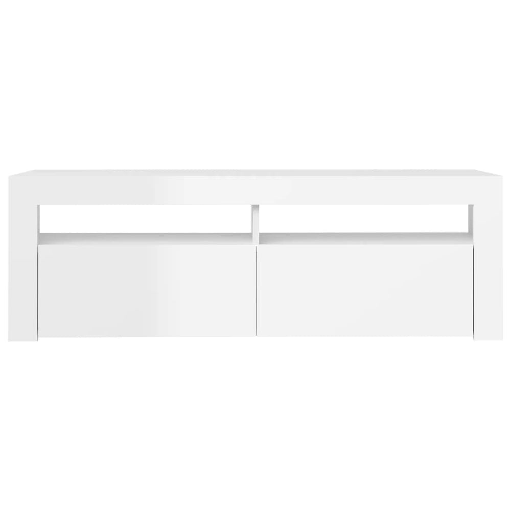 Tv-meubel met LED-verlichting 120x35x40 cm hoogglans wit MeubelReus