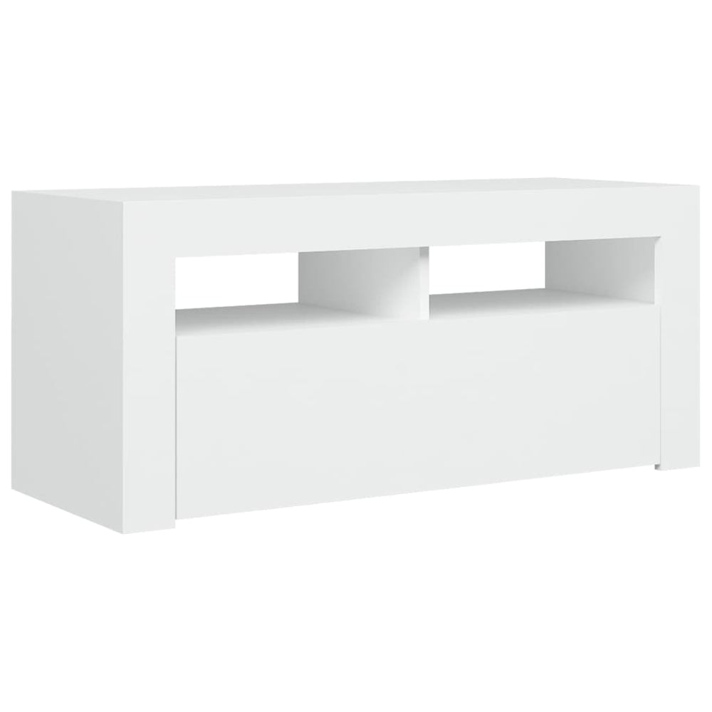 Tv-meubel met LED-verlichting 90x35x40 cm wit MeubelReus