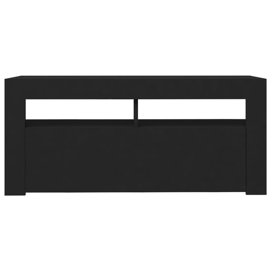 Tv-meubel met LED-verlichting 90x35x40 cm zwart MeubelReus