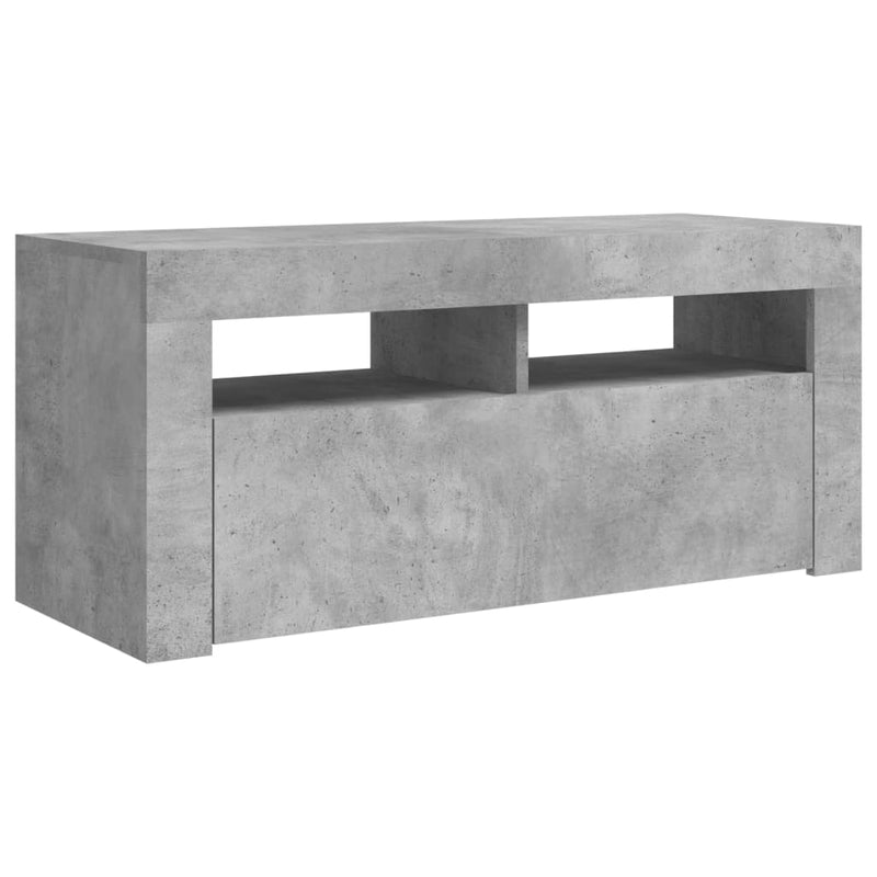 Tv-meubel met LED-verlichting 90x35x40 cm betongrijs MeubelReus