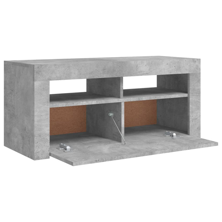Tv-meubel met LED-verlichting 90x35x40 cm betongrijs MeubelReus