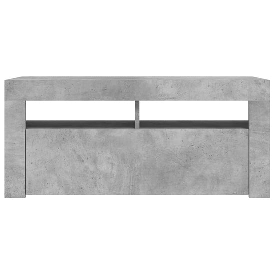 Tv-meubel met LED-verlichting 90x35x40 cm betongrijs MeubelReus
