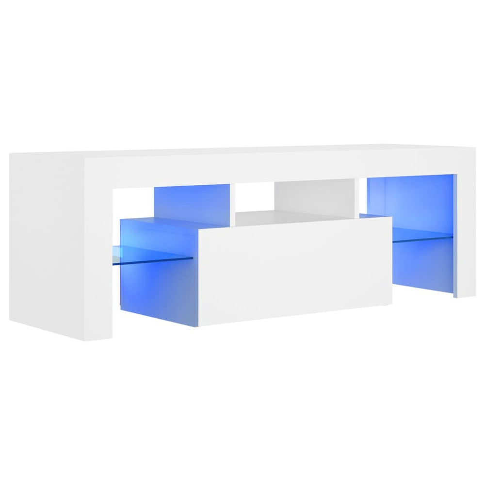 Tv-meubel met LED-verlichting 120x35x40 cm wit MeubelReus