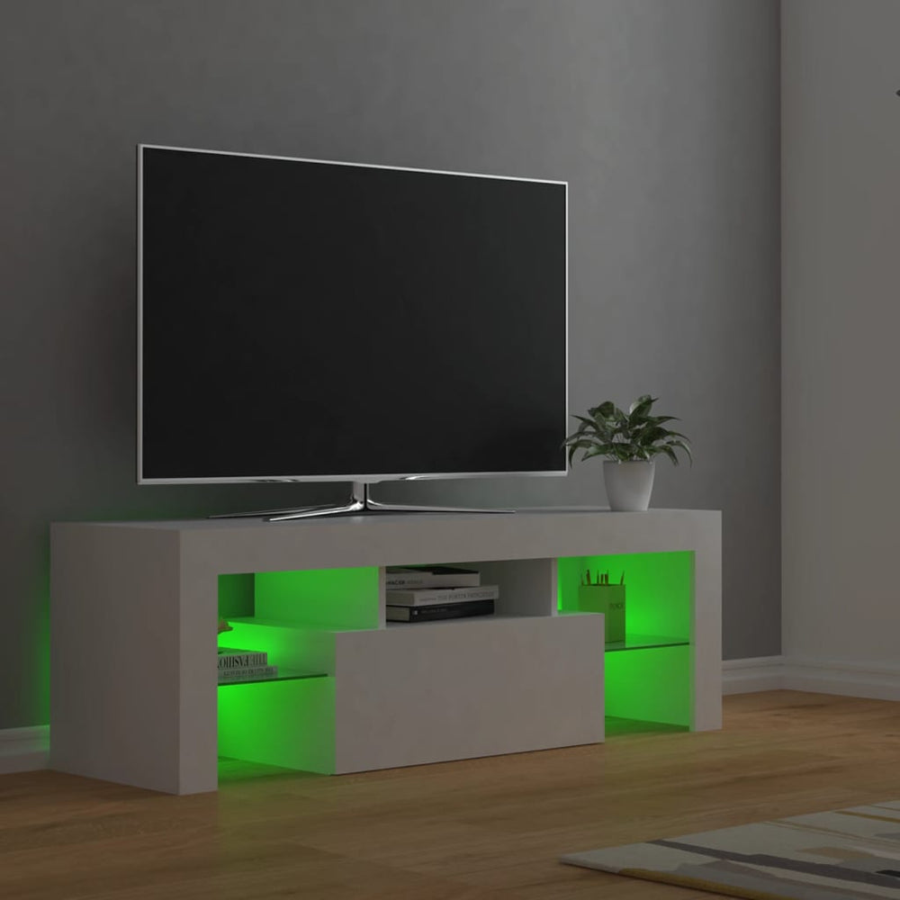 Tv-meubel met LED-verlichting 120x35x40 cm wit MeubelReus
