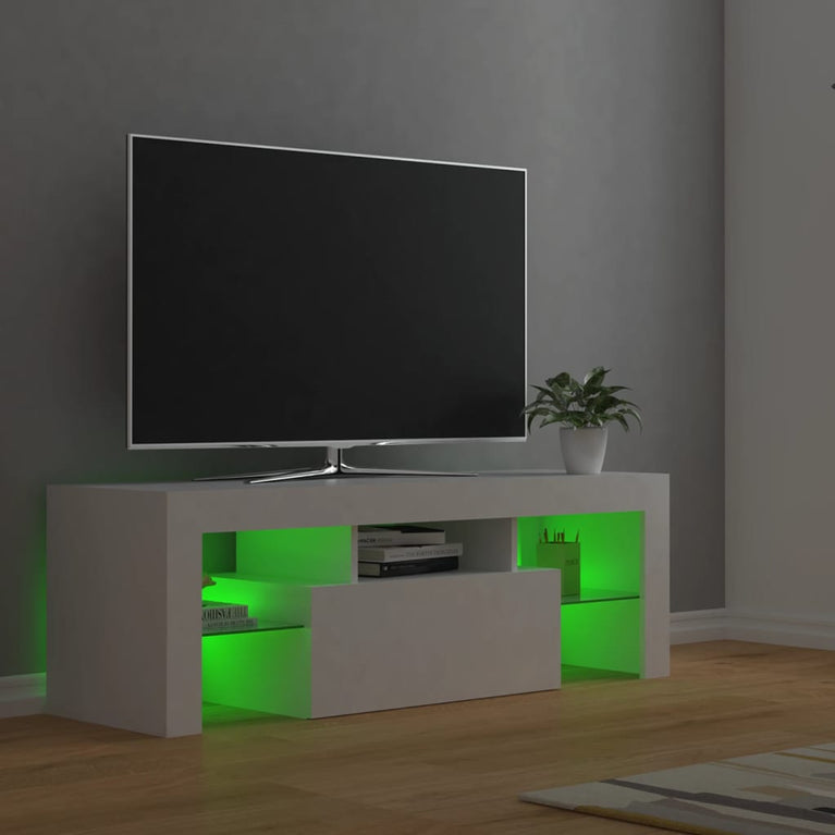 Tv-meubel met LED-verlichting 120x35x40 cm wit MeubelReus