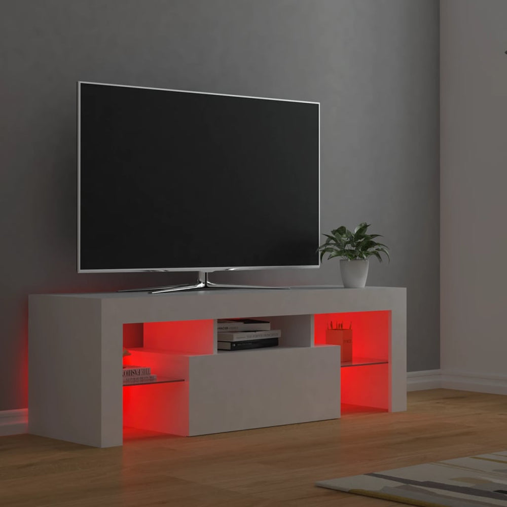 Tv-meubel met LED-verlichting 120x35x40 cm wit MeubelReus