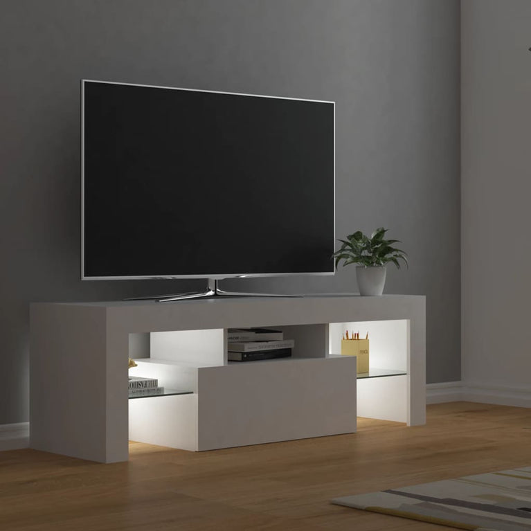 Tv-meubel met LED-verlichting 120x35x40 cm wit MeubelReus