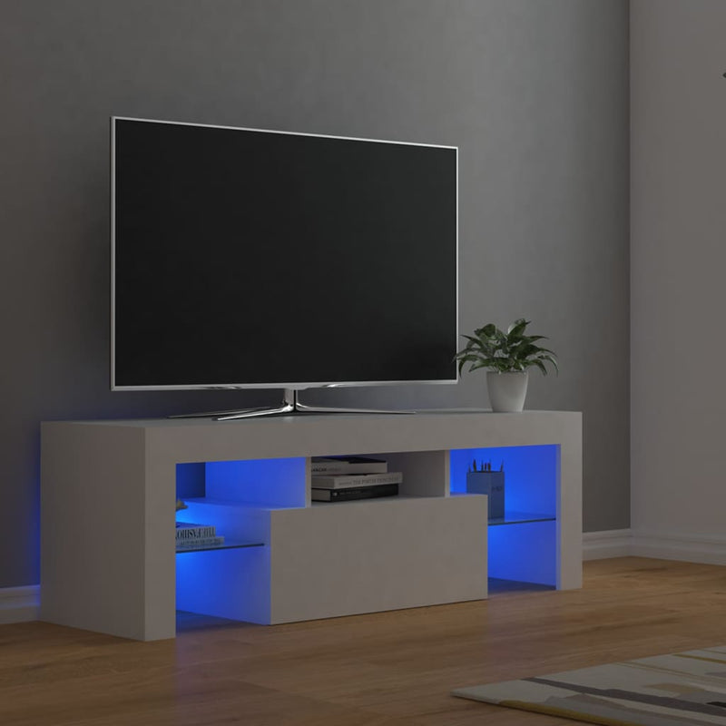 Tv-meubel met LED-verlichting 120x35x40 cm wit MeubelReus