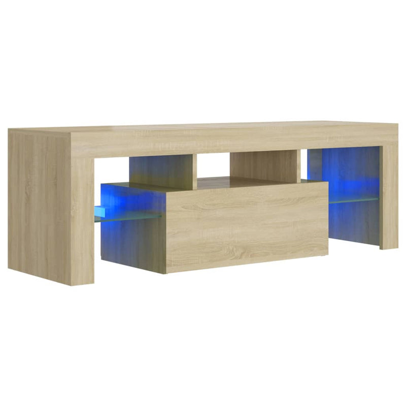 Tv-meubel met LED-verlichting 120x35x40cm sonoma eikenkleurig MeubelReus