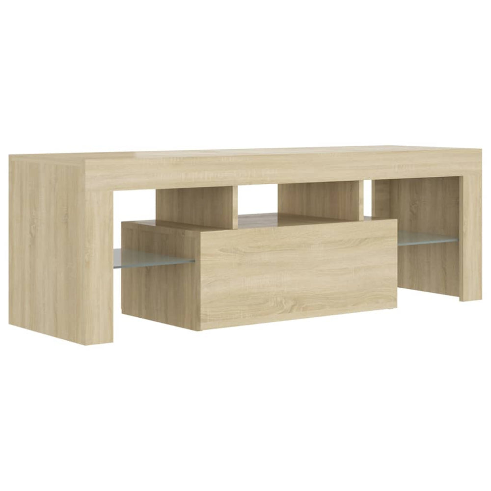 Tv-meubel met LED-verlichting 120x35x40cm sonoma eikenkleurig MeubelReus