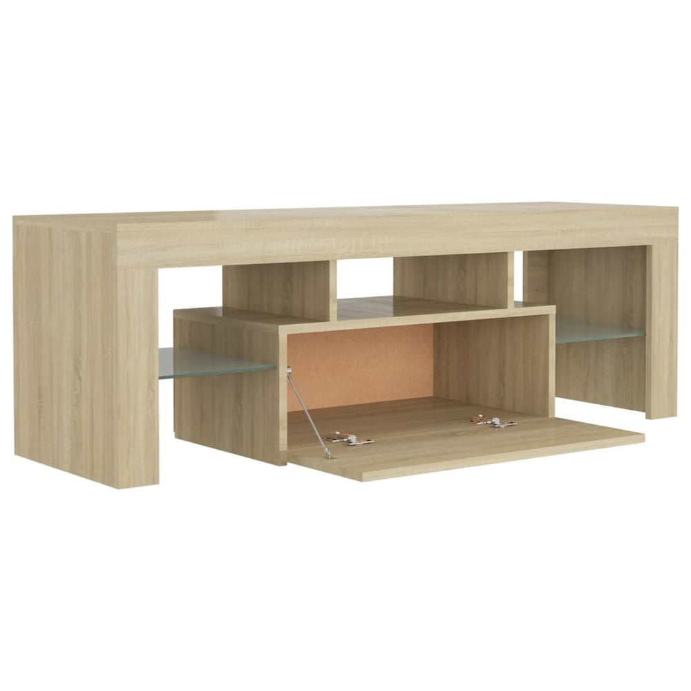 Tv-meubel met LED-verlichting 120x35x40cm sonoma eikenkleurig MeubelReus