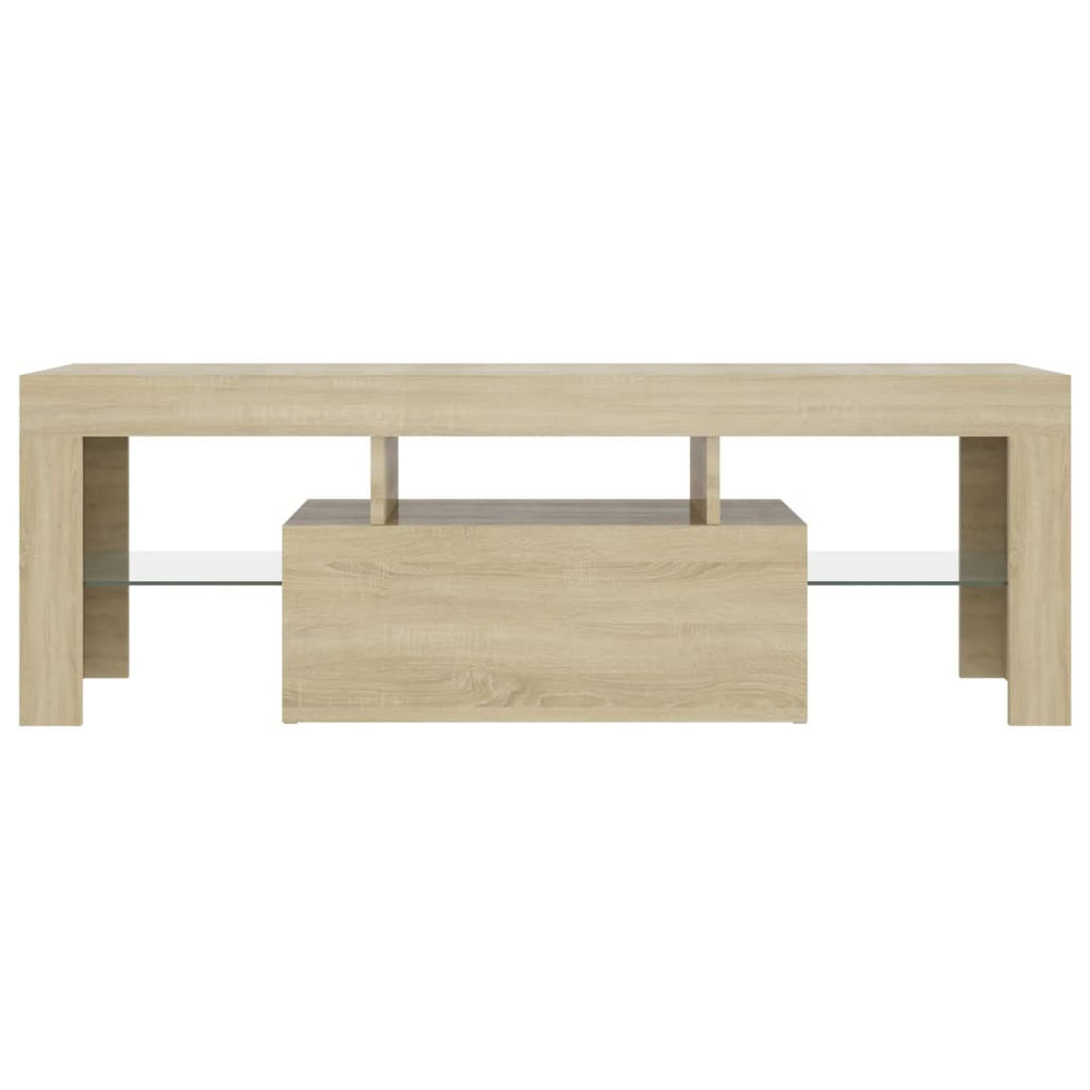 Tv-meubel met LED-verlichting 120x35x40cm sonoma eikenkleurig MeubelReus