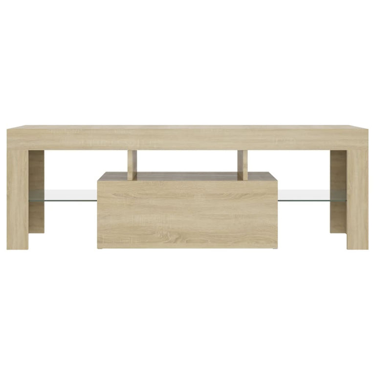 Tv-meubel met LED-verlichting 120x35x40cm sonoma eikenkleurig MeubelReus