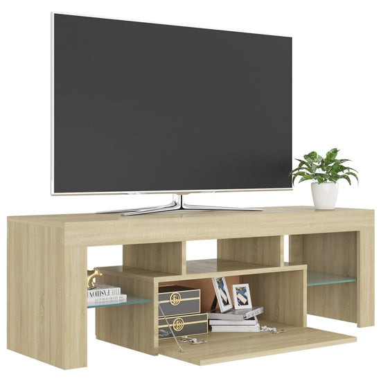 Tv-meubel met LED-verlichting 120x35x40cm sonoma eikenkleurig MeubelReus