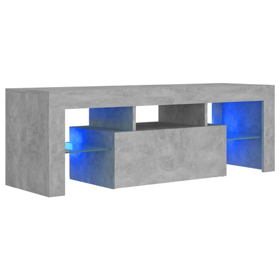 Tv-meubel met LED-verlichting 120x35x40 cm betongrijs MeubelReus