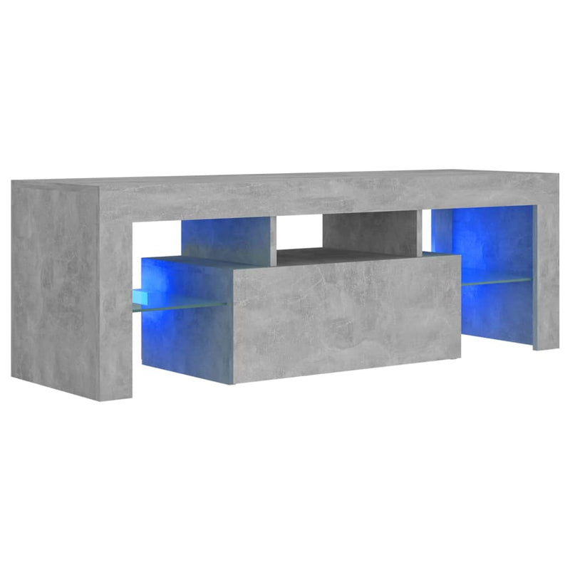 Tv-meubel met LED-verlichting 120x35x40 cm betongrijs MeubelReus