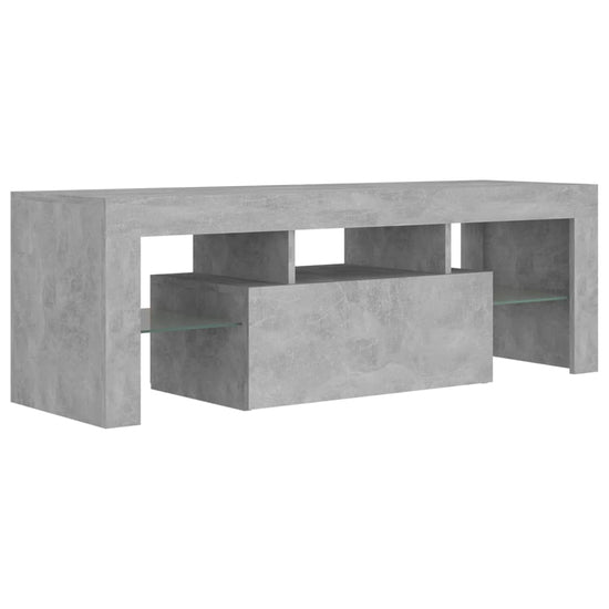 Tv-meubel met LED-verlichting 120x35x40 cm betongrijs MeubelReus