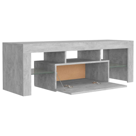 Tv-meubel met LED-verlichting 120x35x40 cm betongrijs MeubelReus