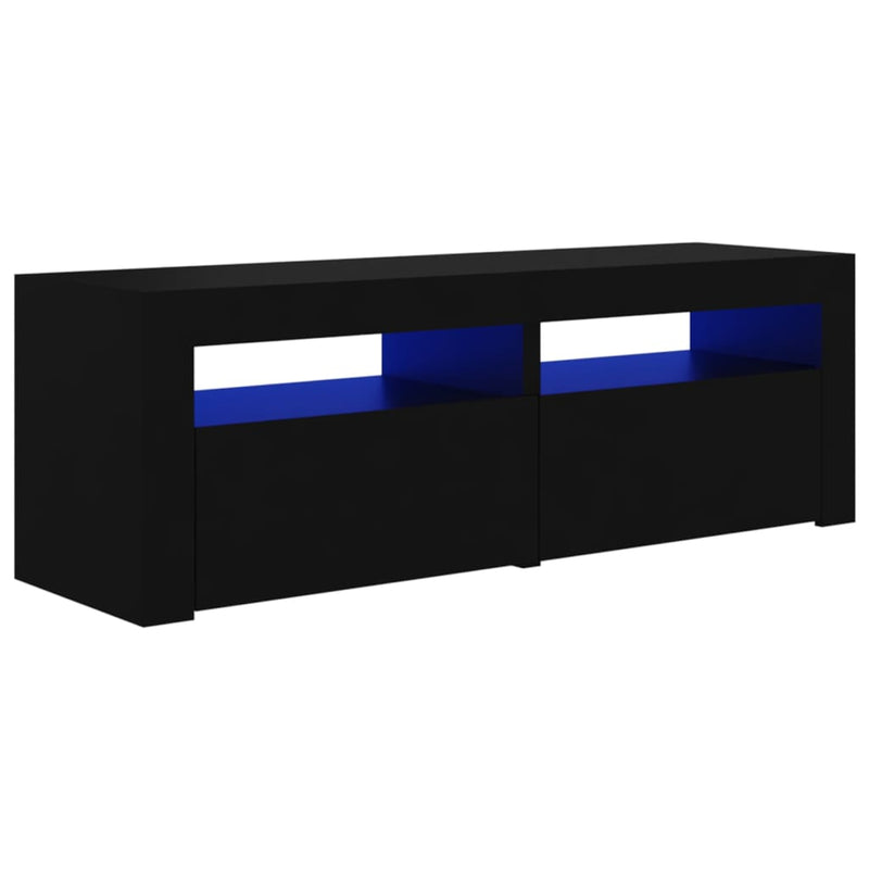 Tv-meubel met LED-verlichting 120x35x40 cm zwart MeubelReus