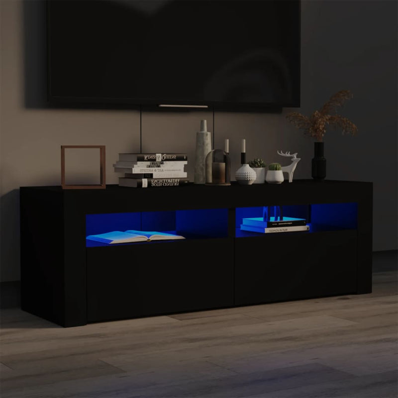 Tv-meubel met LED-verlichting 120x35x40 cm zwart MeubelReus