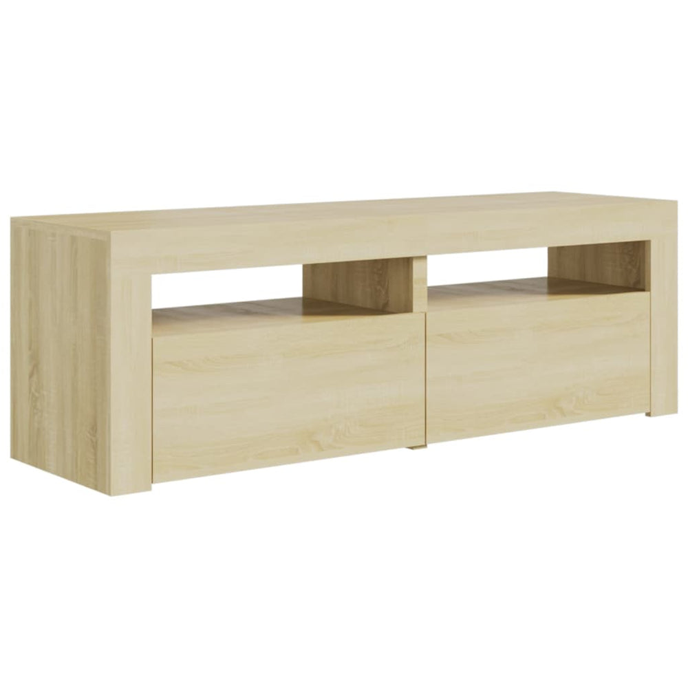 Tv-meubel met LED-verlichting 120x35x40cm sonoma eikenkleurig MeubelReus