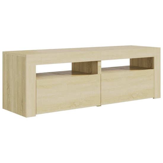 Tv-meubel met LED-verlichting 120x35x40cm sonoma eikenkleurig MeubelReus
