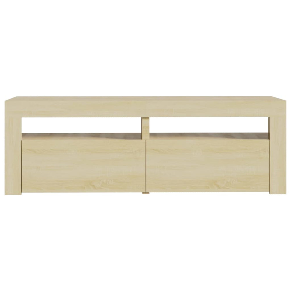 Tv-meubel met LED-verlichting 120x35x40cm sonoma eikenkleurig MeubelReus