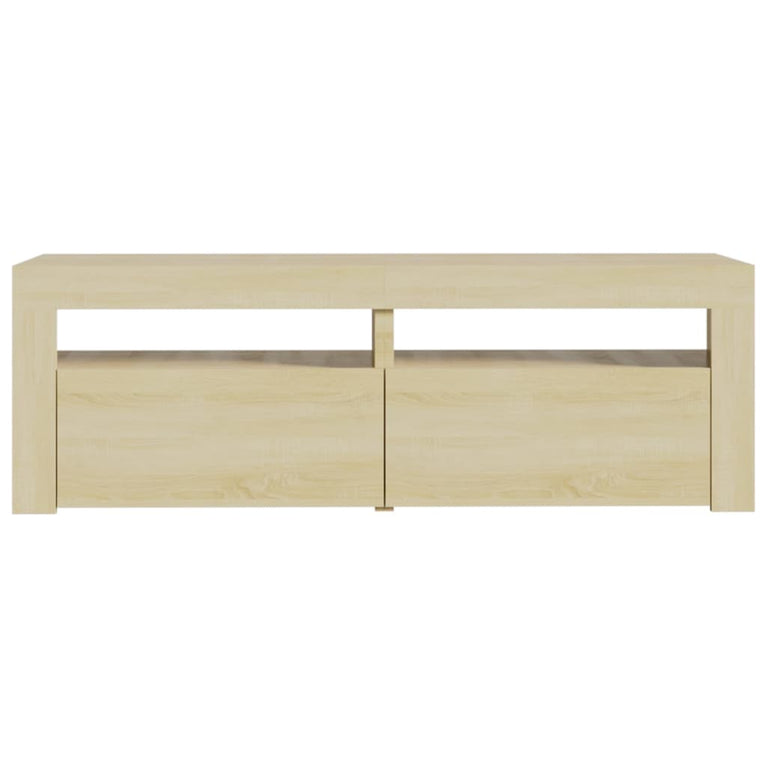 Tv-meubel met LED-verlichting 120x35x40cm sonoma eikenkleurig MeubelReus