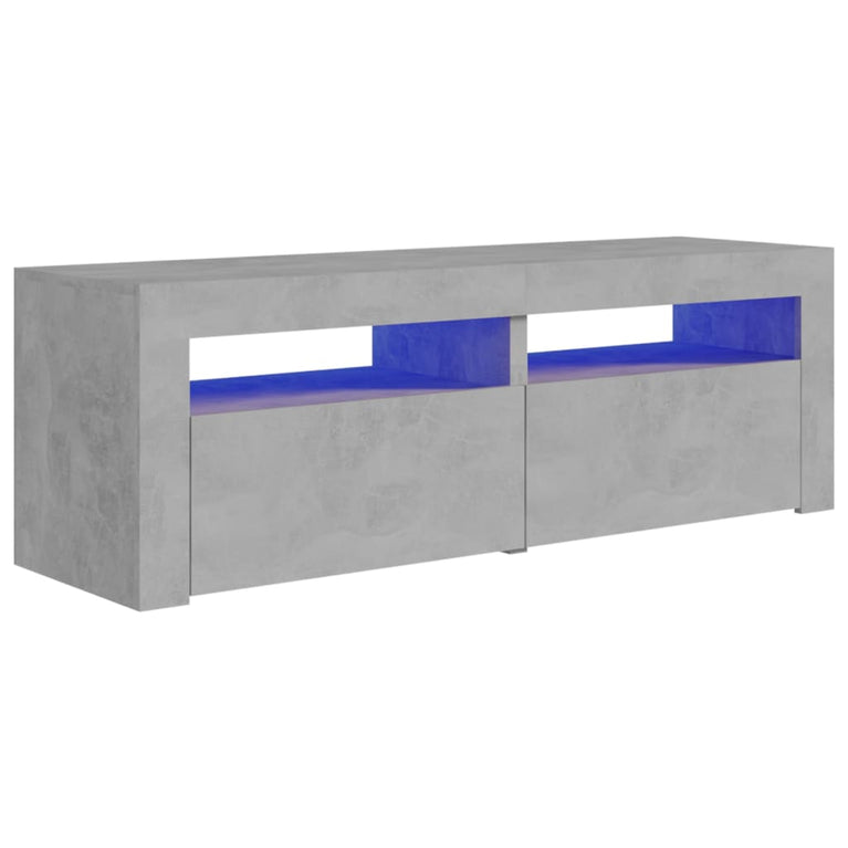 Tv-meubel met LED-verlichting 120x35x40 cm betongrijs MeubelReus