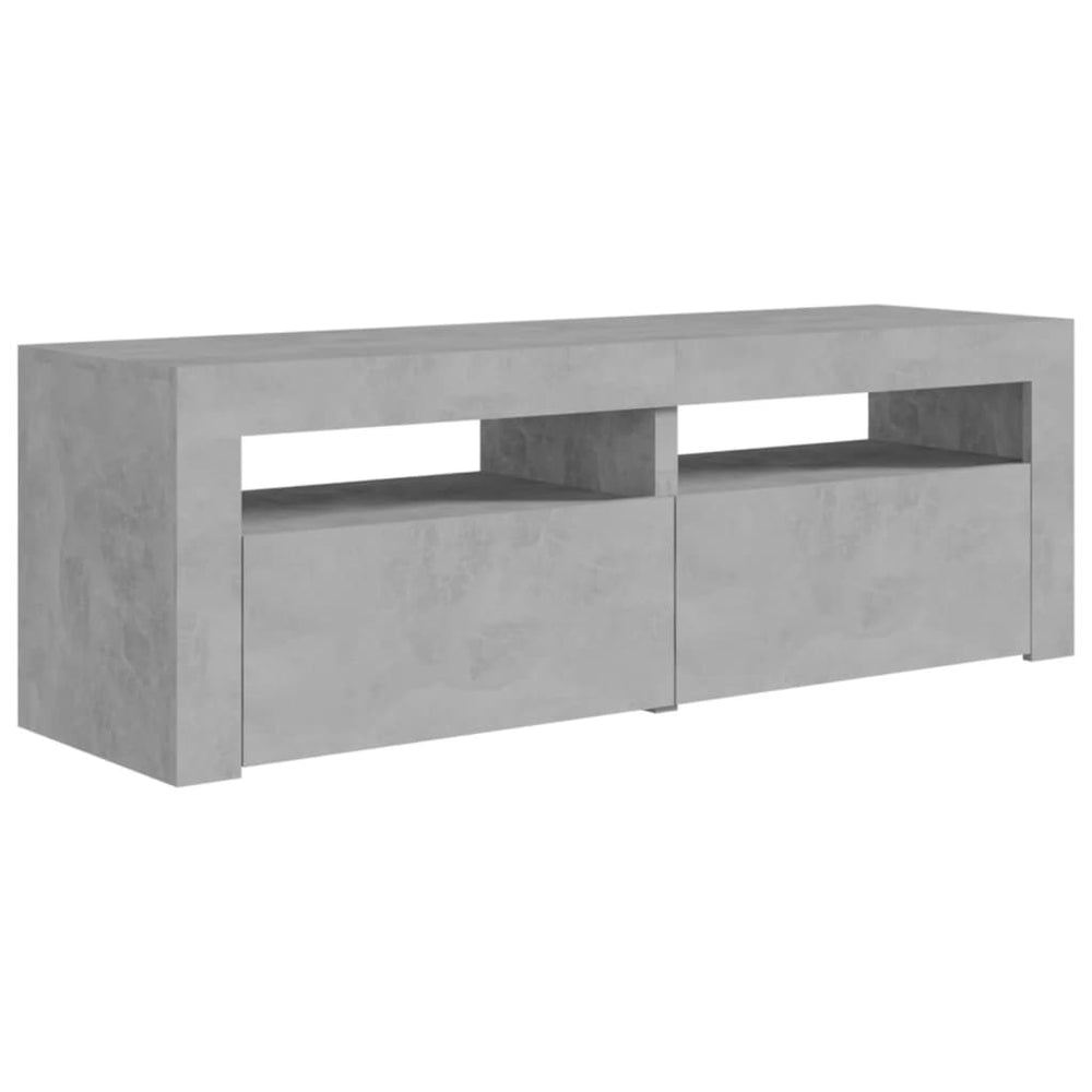Tv-meubel met LED-verlichting 120x35x40 cm betongrijs MeubelReus