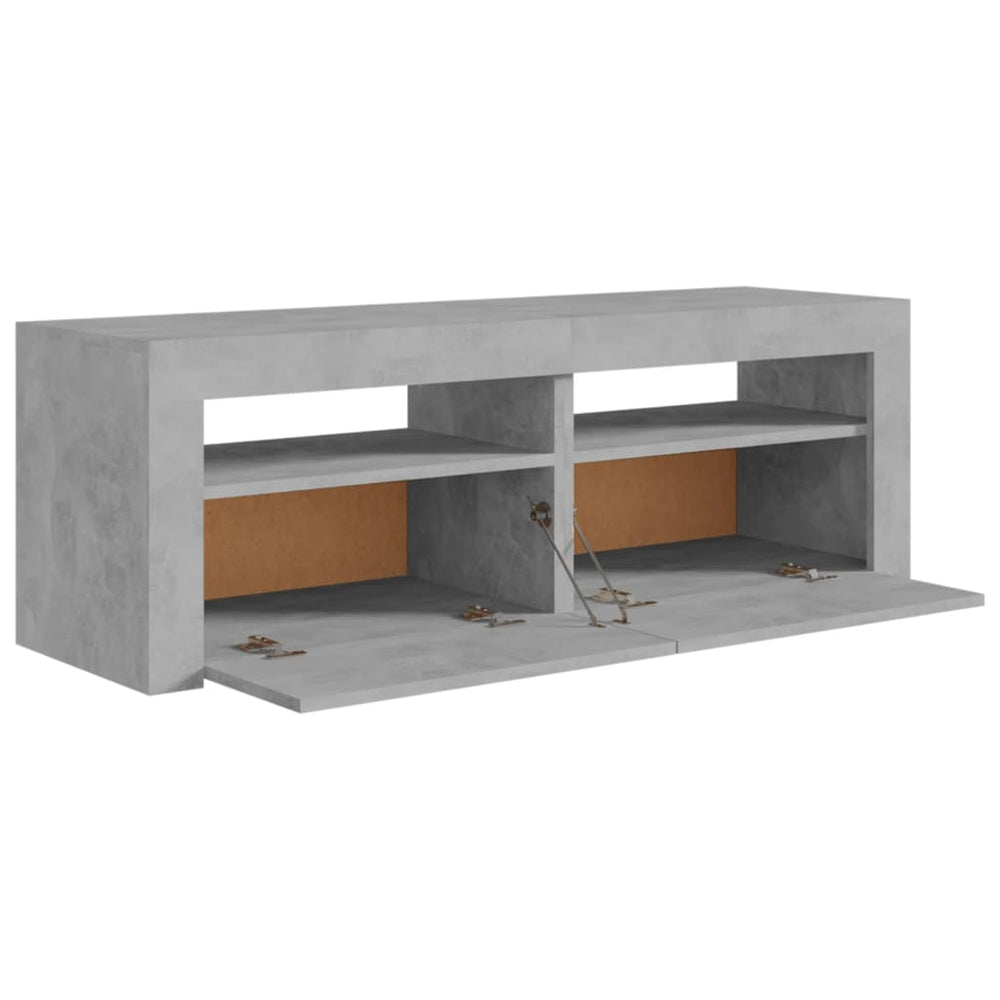 Tv-meubel met LED-verlichting 120x35x40 cm betongrijs MeubelReus