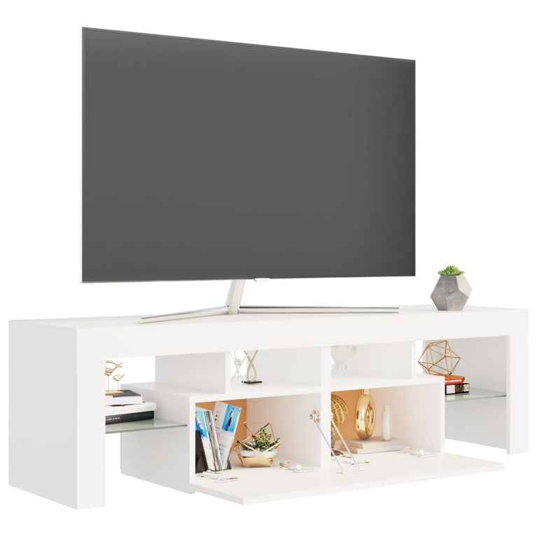 Tv-meubel met LED-verlichting 140x36,5x40 cm wit MeubelReus