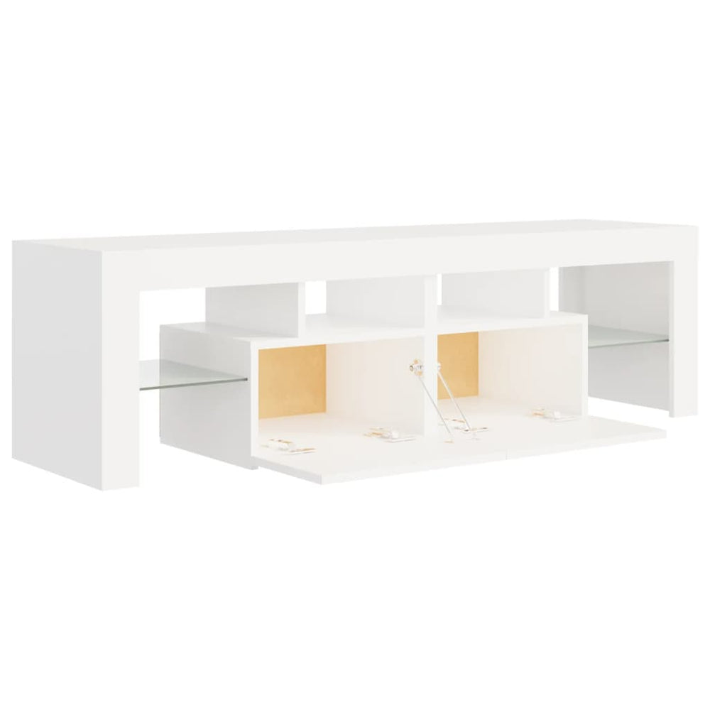 Tv-meubel met LED-verlichting 140x36,5x40 cm wit MeubelReus