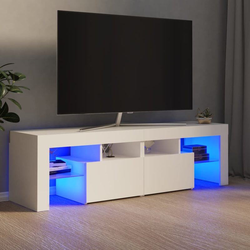 Tv-meubel met LED-verlichting 140x36,5x40 cm wit MeubelReus