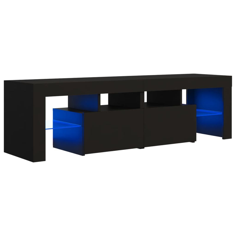 Tv-meubel met LED-verlichting 140x36,5x40 cm zwart MeubelReus