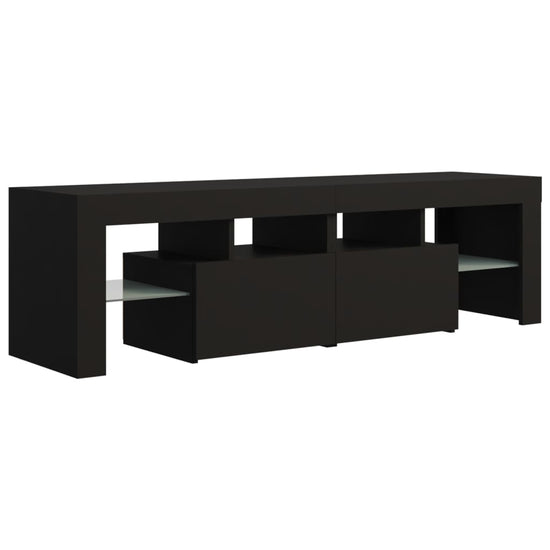 Tv-meubel met LED-verlichting 140x36,5x40 cm zwart MeubelReus