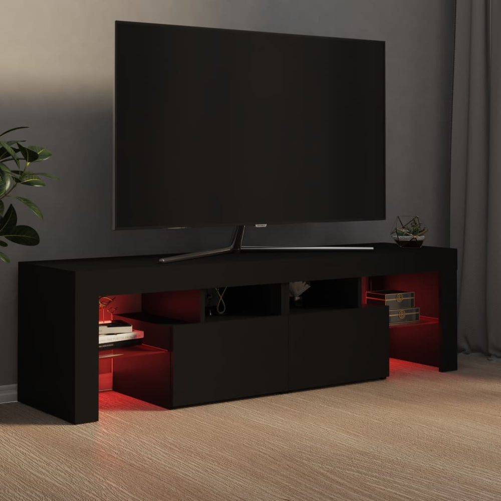 Tv-meubel met LED-verlichting 140x36,5x40 cm zwart MeubelReus