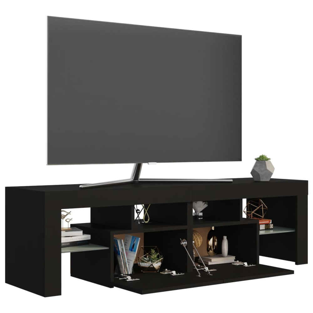 Tv-meubel met LED-verlichting 140x36,5x40 cm zwart MeubelReus