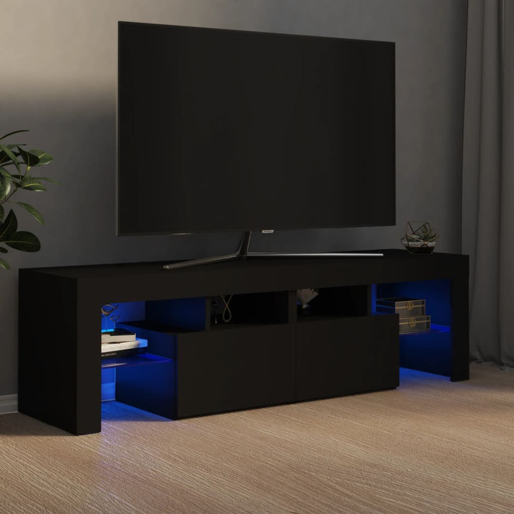 Tv-meubel met LED-verlichting 140x36,5x40 cm zwart MeubelReus