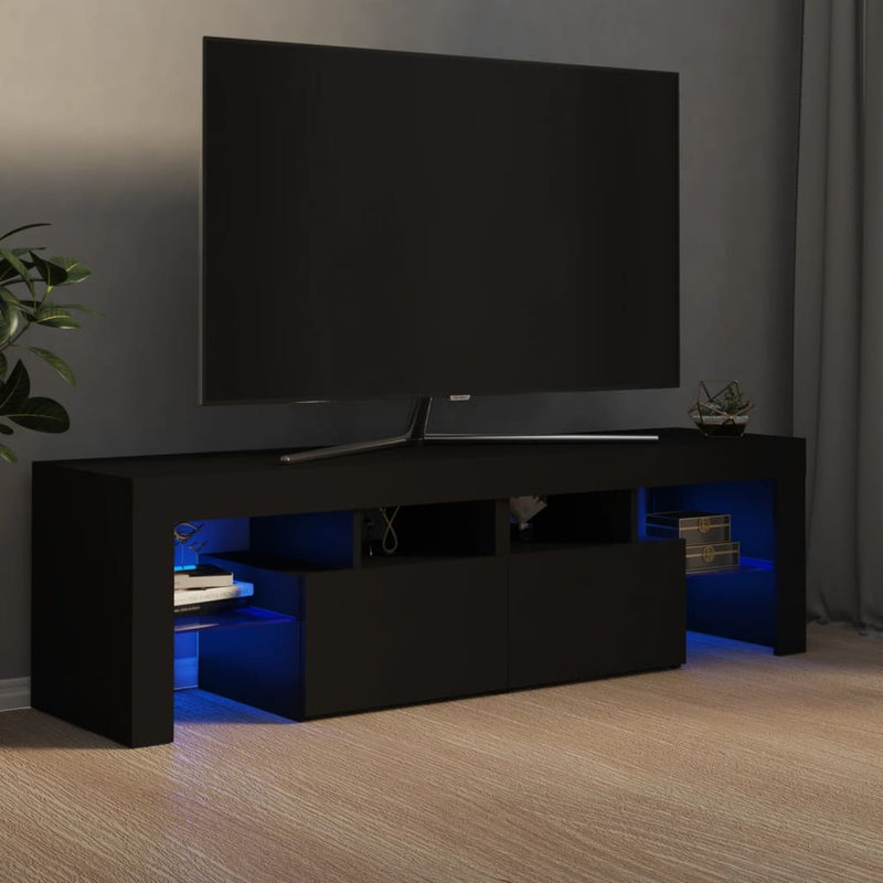 Tv-meubel met LED-verlichting 140x36,5x40 cm zwart MeubelReus