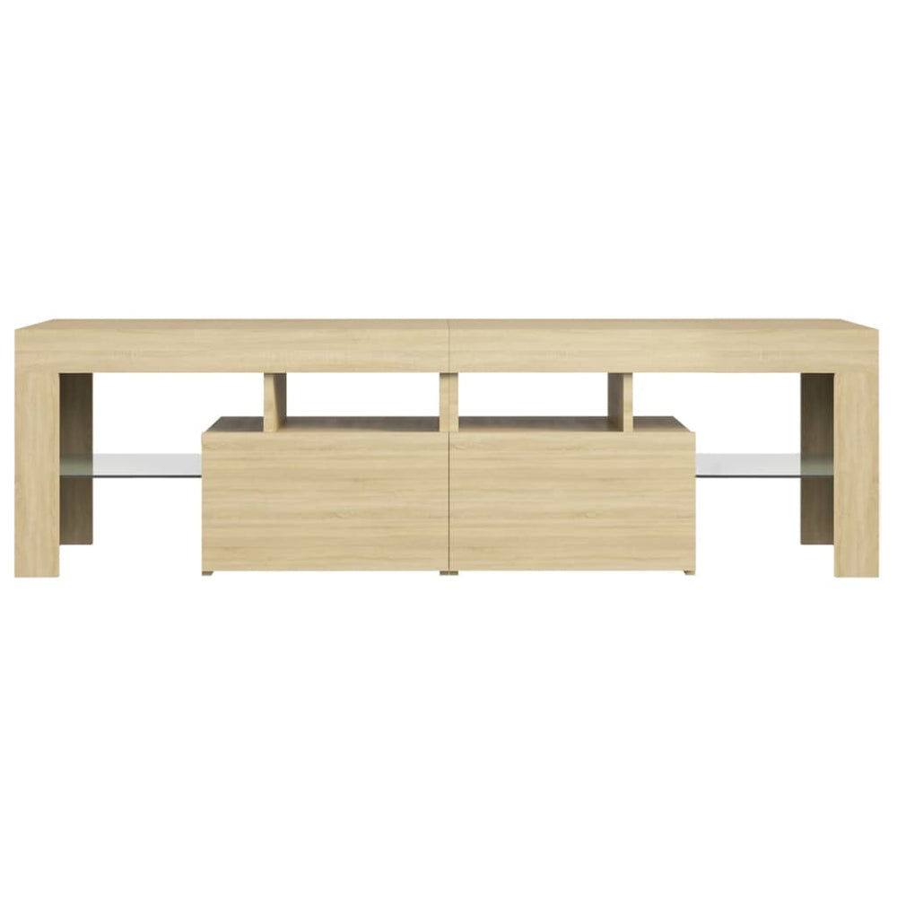 Tv-meubel LED-verlichting 140x36,5x40 cm sonoma eikenkleurig MeubelReus
