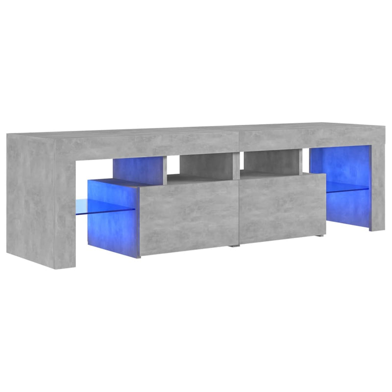Tv-meubel met LED-verlichting 140x36,5x40 cm betongrijs MeubelReus